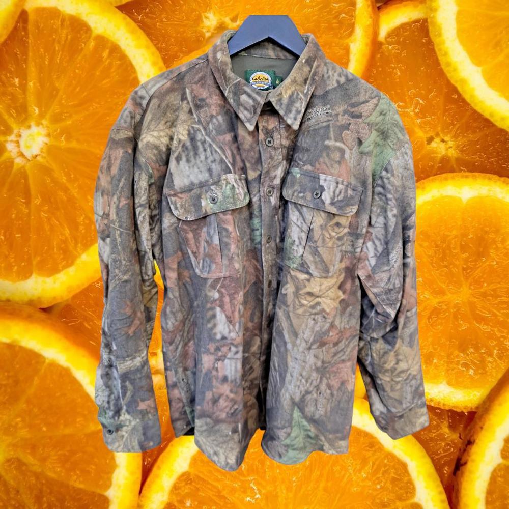 Cabela's Camo‎ Button Up Long Sleeve Shirt Size Large